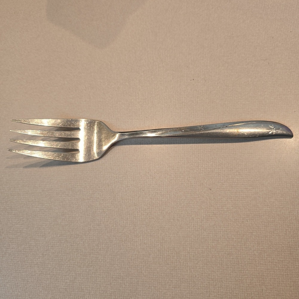 Oneida Community TWIN STAR Betty Crocker Stainless MEAT SERVING FORK 8-1/2" EUC!
